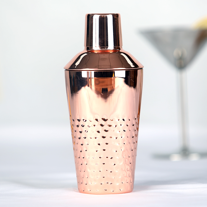 550ml Copper Plated Hammered Cocktail Shaker