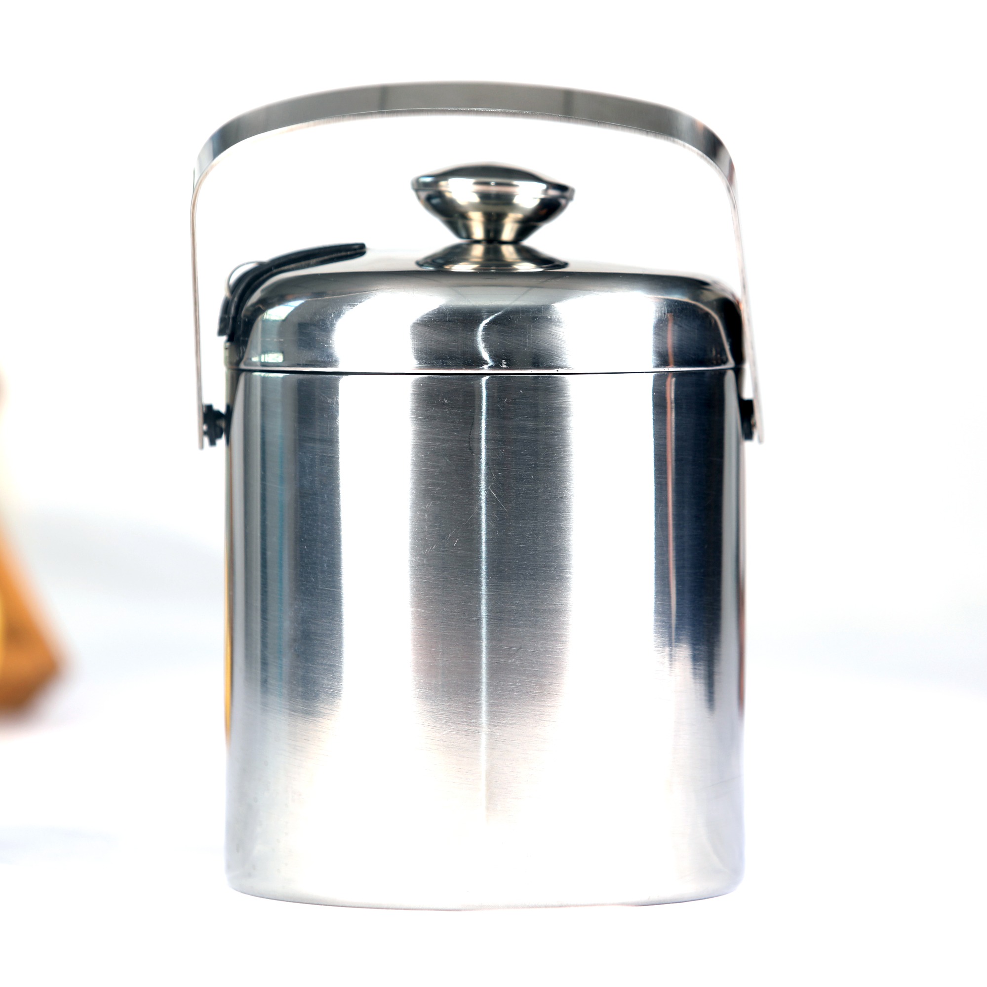1500ml Double Wall Stainless Steel Ice Bucket With Lid and Ice Tongs