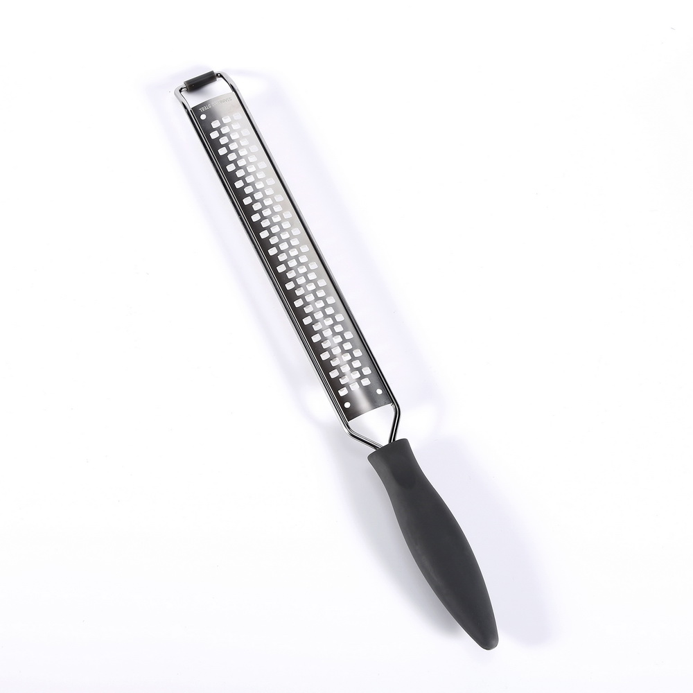 Long Handle Stainless Steel Grater Cheese Grater With Grey Handle Lemon ...