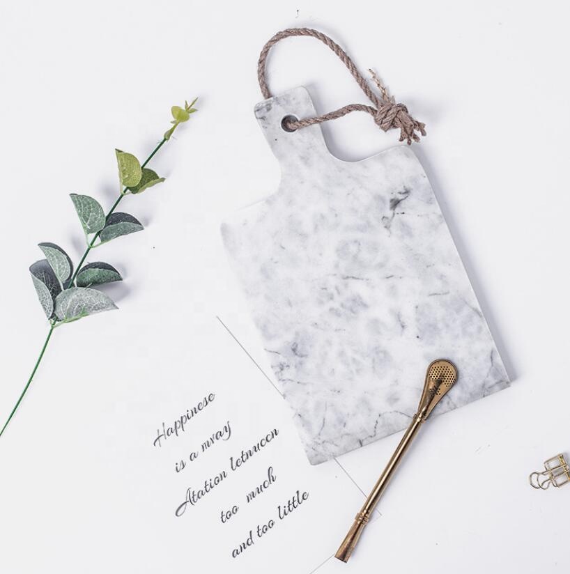 White Color Cooking Cutting Board Marble Rectangle Marble Cutting Board
